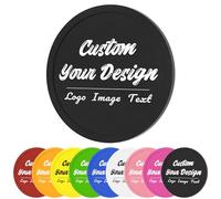 100 Pack Custom Poker Chips, Personalized Your Own Logo/ Image/Text on Chip, Double Sided Full Color Print Custom Drink Chips, Good for Casino Night, Bar Drink Token and Bachelor Party (Black)