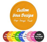 100 Pack Custom Poker Chips, Personalized Your Own Logo/ Image/Text on Chip, Double Sided Full Color Print Custom Drink Chips, Good for Casino Night, Bar Drink Token and Bachelor Party (Orange)