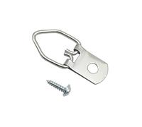 100 Pack D-Ring Steel Picture Hangers with Screws Picture Frames Picture Hang Solutions, for Hanging Clock Paintings Artwork Picture Frame Hook Photos