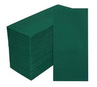 100 Pack Dark Green Paper Napkins, Disposable Linen-Feel Guest Towels Cloth-Like Hand Towels, Soft, Absorbent, Paper Hand Napkins for Kitchen, Bathroom, Parties, Weddings, Dinners - 12" x 17"