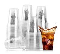 100 Pack Disco Party Plastic Cups Disco Ball Disposable Clear Cups 12 oz Drinking Cups Bulk for 70s 80s Disco Dance Party Supplies Wedding Bachelorette Drinkware Decorations