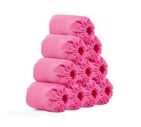 100 Pack Disposable Anti Slip Shoe Covers Breathable Non Woven Fabric Overshoes Shoe Protectors for Hospital, Home, Construction (400g pink 100 packs)