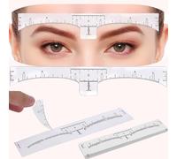 100-Pack Disposable Eyebrow Ruler Stickers - Peel & Stick Brow Mapping Tool for Perfect Henna & Microblading Shaping - Essential for Permanent Makeup Artists