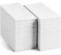 100-Pack Disposable Linen-Feel Guest Towels - Soft Absorbent Cloth-Like Hand Multi-Purpose Paper Napkins for Kitchen Bathroom Party Wedding Event Home Office Spa