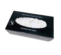 100 Pack Disposable try on foot socks 20 denier, fits for Women and Men, One size fits all (WHITE, 1)