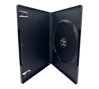 100-Pack Dragon Trading Black Single DVD Cases - Standard 14mm Spine - Sl nd Durable DVD Storage Solution
