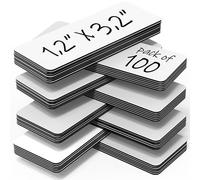100 Pack Dry Erase Magnetic Labels 3.2x1.2 in - Magnetic Name Tags for Classroom Lockers School Bus - Classroom Magnets for Names Magnet Labels for Whiteboard Magnet Name Plates for Classrooms Blanked