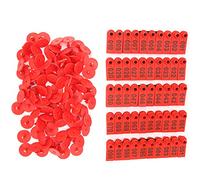 100 Pack Farm Animal Ear Tags Non- Soft Plastic Livestock Identification Labels Numbered for Pig Cattle Sheep Goat Anti-Fall Fade- Management