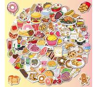 100 Pack Food Stickers for Scrapbooking,Food Stickers for Children,Cooking Sticker for Scrapbooking,Kids Sticker for Suitcase,Refrigerator,Water Bottles,Recipe Book,Laptop,Guitar,Skateboard