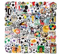 100 Pack Football Stickers - Vinyl Waterproof Sports Stickers for Kids, Teens & Adults - Decals for Water Bottle, Laptop, MacBook, Luggage, Helmet, Car, Motorcycle - Football Team Fans Party Decals