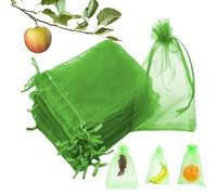 100 Pack Fruit Protector Net - Reusable, Lightweight & Breathable Covers for Crop Protection | Portable Garden Netting for Orchards, Pears & Turtles