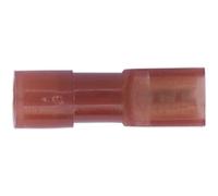 100 PACK Fully Insulated Female Terminal - 2.8mm - 22 to 18 AWG Cable - Red