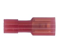 100 PACK Fully Insulated Female Terminal - 4.7mm - 22 to 18 AWG Cable - Red