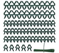 100 Pack Garden Plant Clips,2 Sizes Plant Support Clips Reusable,Plant Clips with 30 Plant Twist Locks, Durable Plant Stem Holder Clips for Supporting and Holding Flowers Vines Vegetables