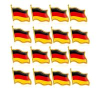 100 Pack German Flag Pins Durable Brass with Secure Clip, Patriotic Lapel Pins for Clothes and Backpacks