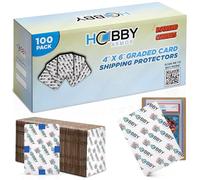 100 Pack Graded Trading Card Shipping Protector by Hobby Armor, 4" x 6" with Rounded Corners, Vibrant Multi-Color Card Protector to Guard Cards from Dings, Premium Cardboard Slab Shipping Supplies