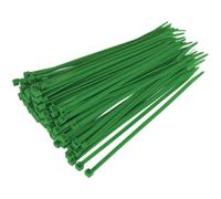 100 PACK Green Cable Ties - 200 x 4.8mm - Nylon 66 Material - Heat Resistant
