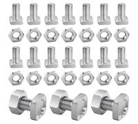 100-Pack Greenhouse Bolt & Nut Kit, Rust-Resistant Aluminium Square Head Bolts & Hex Nuts for Greenhouse Frame, Garden, PVC Pipe, Shade Cloth Repair