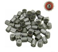 100 Pack Grey Plastic Tyre Valve Stem Covers TPMS Compatible Dust Cap Set for SUVs Vans Motorbikes Lightweight Weather Resistant
