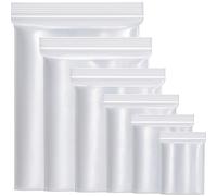 100 Pack Grip Seal Bags Clear Resealable Zip Lock Polythene Bags, Reusable Press-Seal, Plastic Storage Bag for Kitchen, DIY, Jewellery, Office Stationery Storage by Kavya Global (13" x 18")