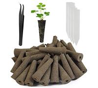 100 Pack Grow Sponges, Replacement Root Growth Sponges Seed Pods Compatible with AeroGarden, Seedling Starter Sponges Kit for Hydroponic Indoor Garden System, Growing Medium with 20pcs Plant Labels