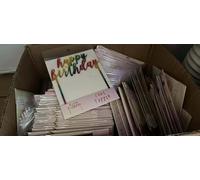 100 Pack Happy Birthday Acrylic Cake Toppers - Rainbow Holographic Cake Decorations - Bulk Wholesale for Bakers, Parties & Resellers