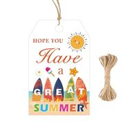 100 Pack Have A Great Summer Holiday Gift Tags with String for Pool Party, Birthday