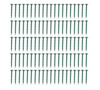 100 Pack Heavy Duty Plastic Ground Stakes 16cm Long Green Landscape Pins To Hold Down Garden Fabric Mulch And Netting Securely(100pcs)