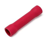 100 Pack Insulated Straight Butt Connectors Electrical Wire Crimp Cable Terminals (Red 3.3mm)