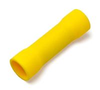 100 Pack Insulated Straight Butt Connectors Electrical Wire Crimp Cable Terminals (Yellow 5.5mm)