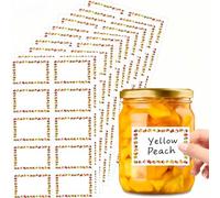 100-Pack Jam Jar Labels | 40x60mm Self-Adhesive Waterproof Stickers | Easy Peel & Write Surface for Kitchen Food Preserves Bottles & Freezer Containers
