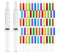 100 Pack Jello Shot Syringes with Lid, 20ml Party Syringes for Jello Shots, BPA-Free Reusable Perfect for Plastic Shot Glasses, Halloween, Thanksgiving, Christmas.