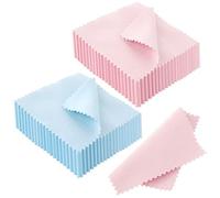100 Pack Jewelry Cleaning Cloth, Colorful Jewelry Polishing Cloths, Jewelry Cleaner Cloth for Silver Gold Glasses Watch Coins, 8 x 8 cm