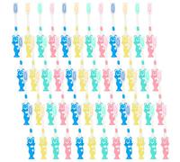 100 Pack Kids Toothbrush Bulk, Soft Bristle Toddler Toothbrush with Suction Cup, Portable Kids Manual Toothbrushes for Home School Camping Traveling(4 Colors)