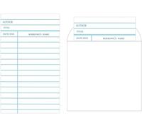 100 Pack Library Card Pockets with Self Adhesive Backing & Due Date Cards with Envelopes, Cd DVD Storage Pockets Book Checkouts Slips for School & Home Use Office & Public Library