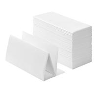 100-Pack Linen-Feel White Napkins, 16"x16" Dinner Napkins for Restaurant, Party, Kitchen Or Event, Bookfolded Guest Towel for Bathroom, Guestroom Or Vanity.