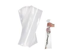 100 Pack Long Plastic Sleeves - 2.75 Mil Clear Flat Open-End Poster Bags For Blueprint, Artwork, Large Narrow Items - Waterproof Storage & Shipping Protection For Documents, (Size:2.75×15.741in（7×40）)