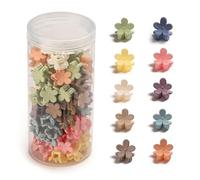 100 Pack Mini Flower Hair Clips, Small Hair Clips Mini Claw Clips(Multicolor)