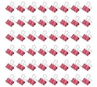 100 Pack Mini Red Binder Clips 5/8 Inch (15 mm), Colored Little Paper Clamps, Small Tiny Micro Size Paper Clips for Office Home School Business 0.6"
