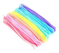 100 Pack Multi-Color Craft Supplies 30cm Flexible Pipe Cleaners Dense Fuzzy Wire for Children Handmade Decorations(7 colors)