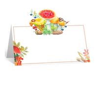 100 Pack Mushroom Table Place Cards 2 x 3.5 Inch Cute Name Place Cards Table Setting Name Cards for Birthday Party Baby Shower