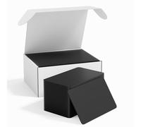 100-Pack,NTAG215 NFC Cards Black PVC Tags,504 Bytes Memory Programmable Rewritable NFC Business Cards, Compatible with TagMo Android for All NFC-Enabled Smartphones and Devices