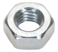 100 Pack Of M6 Steel Finished Hex Nuts - 1mm Pitch - Din 934 Compliant