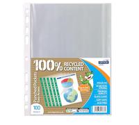 100 Pack of Premium Quality A4 90 Micron Ultra-Durable Clear Polypropylene Wallet Sleeves Dual 'Easy Access' Top and Side Openings - Transparent Plastic Pockets Document Protection Organization