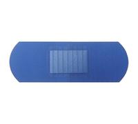 100 Pack of QUALICARE Premium Ultra Thin Blue Catering First AID Wound Cut Medium PLASTERS DRESSINGS 2.5CM X 7.2CM