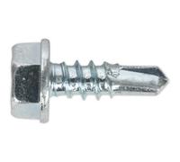 100 Pack Of Zinc Plated Self Drilling Hex Head Screws 4.2 X 13mm For Easy Installation