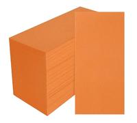 100 Pack Orange Paper Napkins, Disposable Linen-Feel Guest Towels Cloth-Like Hand Towels, Soft, Absorbent, Paper Hand Napkins for Kitchen, Bathroom, Parties, Weddings, Dinners - 12" x 17"