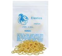 100 Pack Orthodontic Elastics Dental Rubber Bands Intraoral Elastic Bands Blue Chipmunk (Medium, 5 Oz, 1/8''