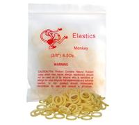 100 Pack Orthodontic Elastics Dental Rubber Bands Intraoral Elastic Bands Red Monkey (Heavy, 6.5 Oz, 3/8‘’