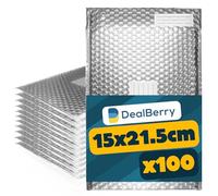 100 Pack Padded Bubble Envelopes - Bubble Wrap Envelope - Poly Bags for Shipping Packaging Mailing - Envelopes Peel and Seal - Address & Return Box - Size 170x215mm